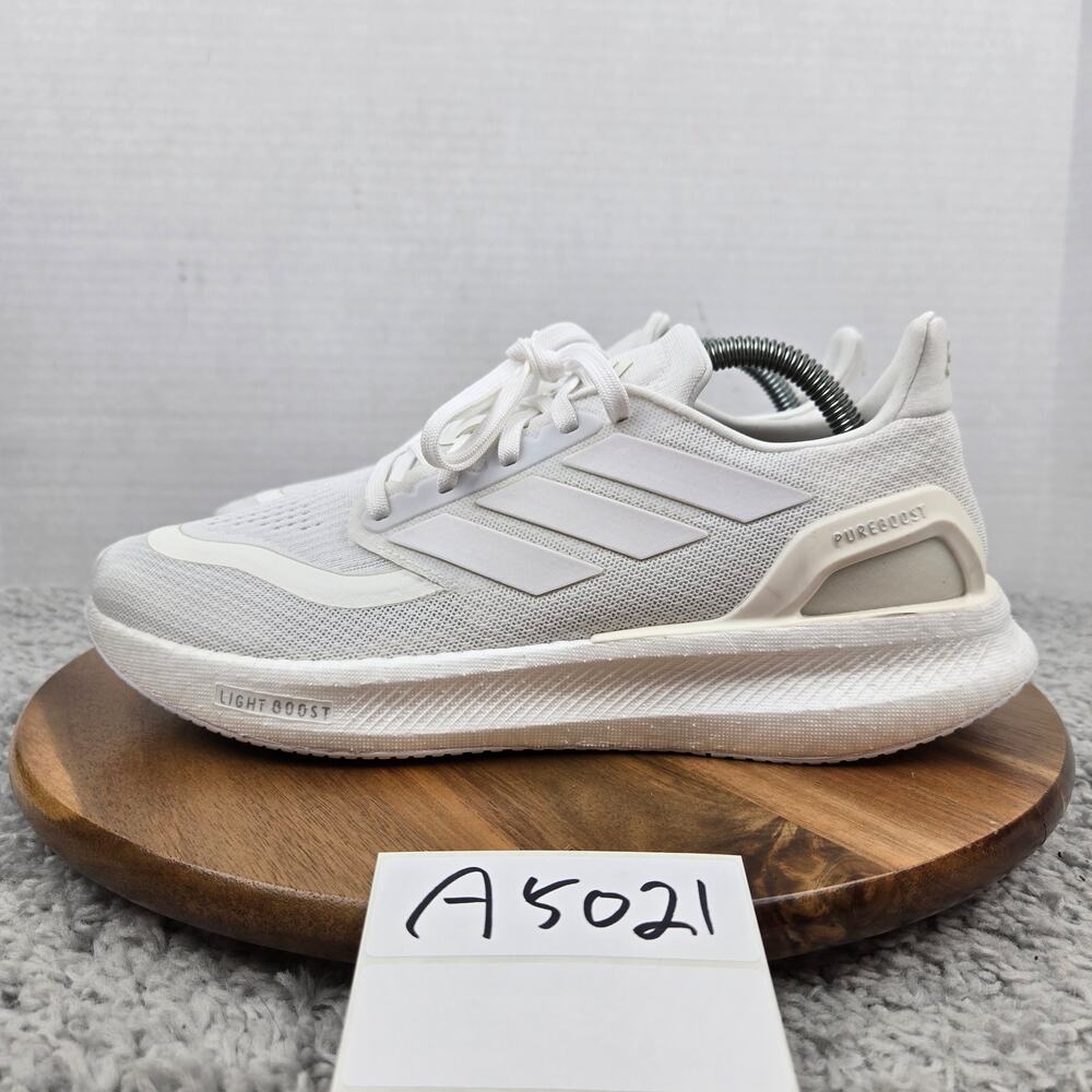Adidas Womens 9 Pureboost 5 Cloud White Core Athletic Gym Running Shoe ID3619